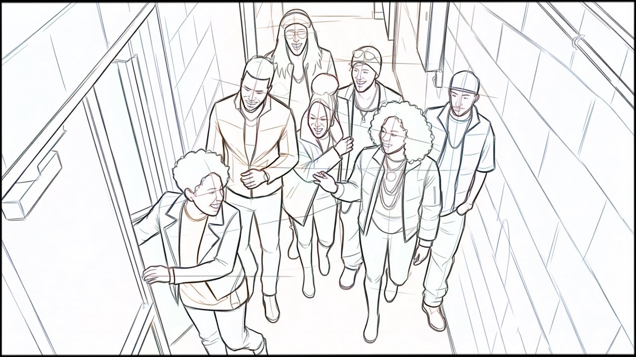 Roughs - storyboard frame 4 by Dakota Warren